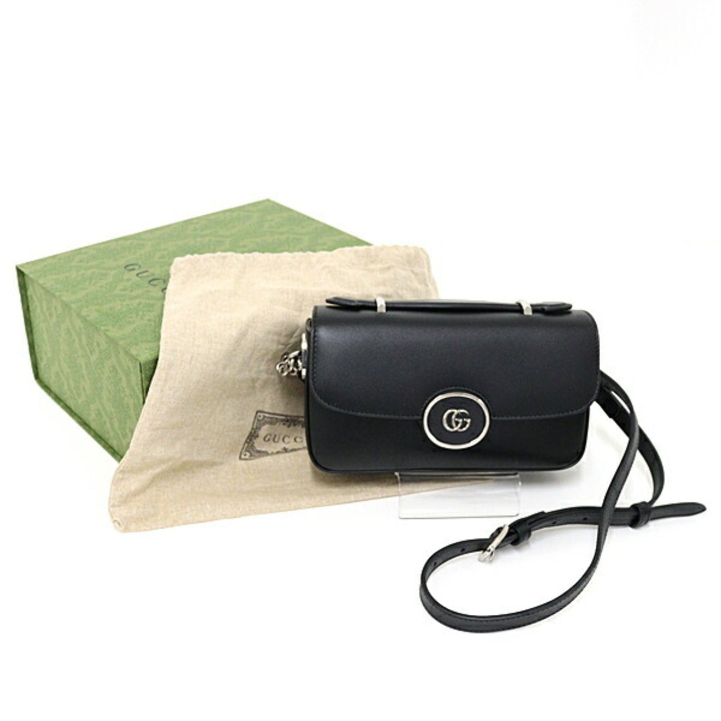 Gucci Black Leather Shoulder Bag