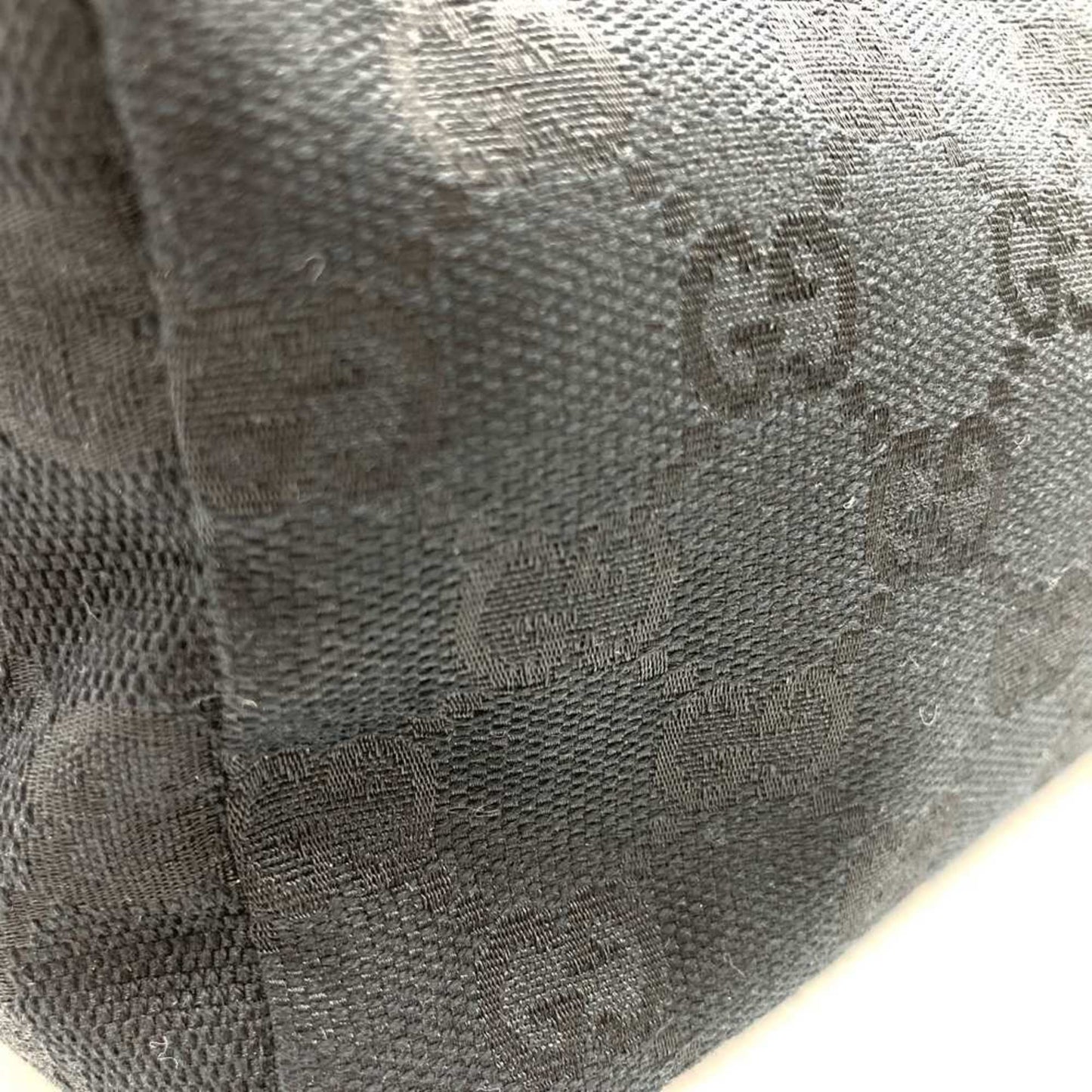 Gucci Black Gg Canvas Pouch