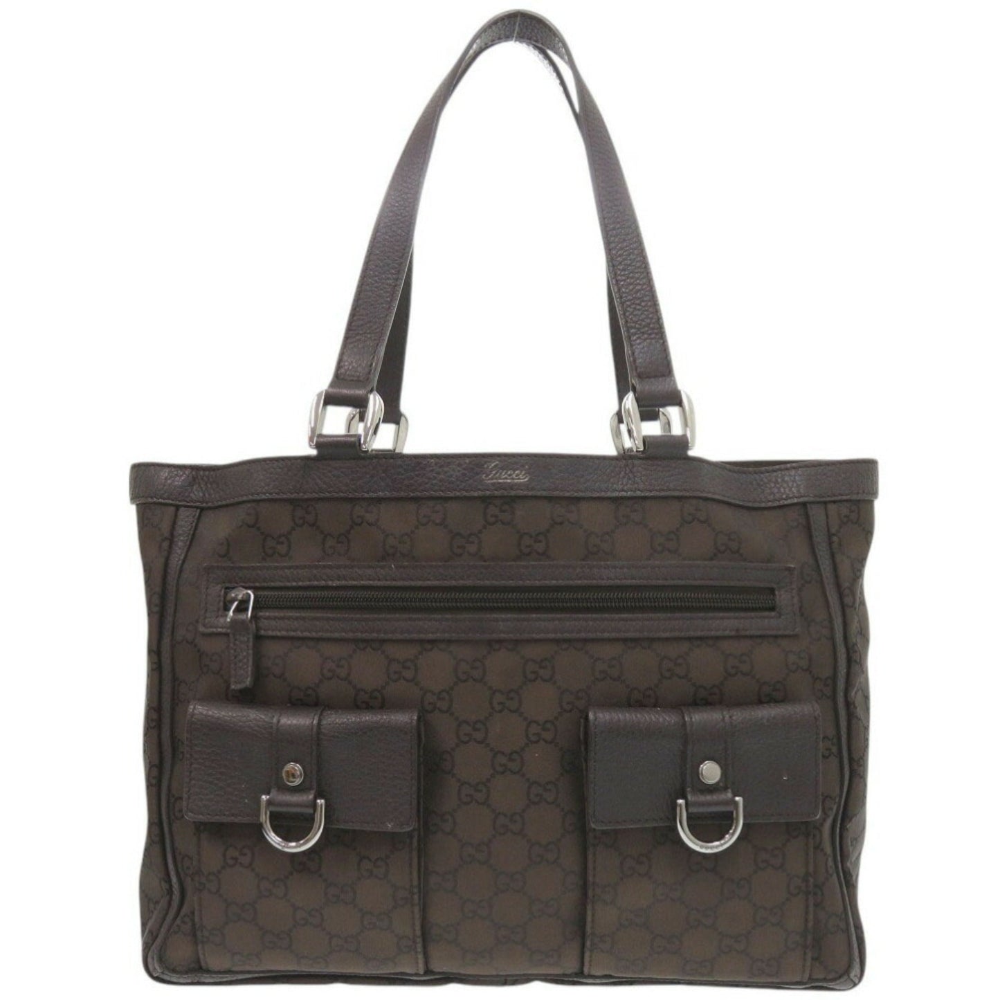 Gucci Abbey Brown Nylon Tote Bag