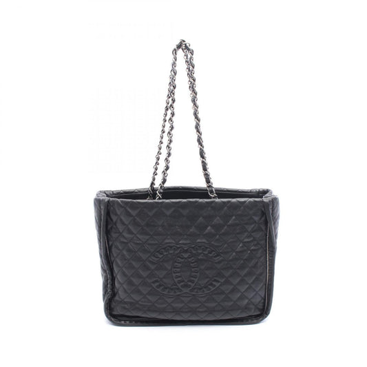 Chanel Black Leather Tote Bag