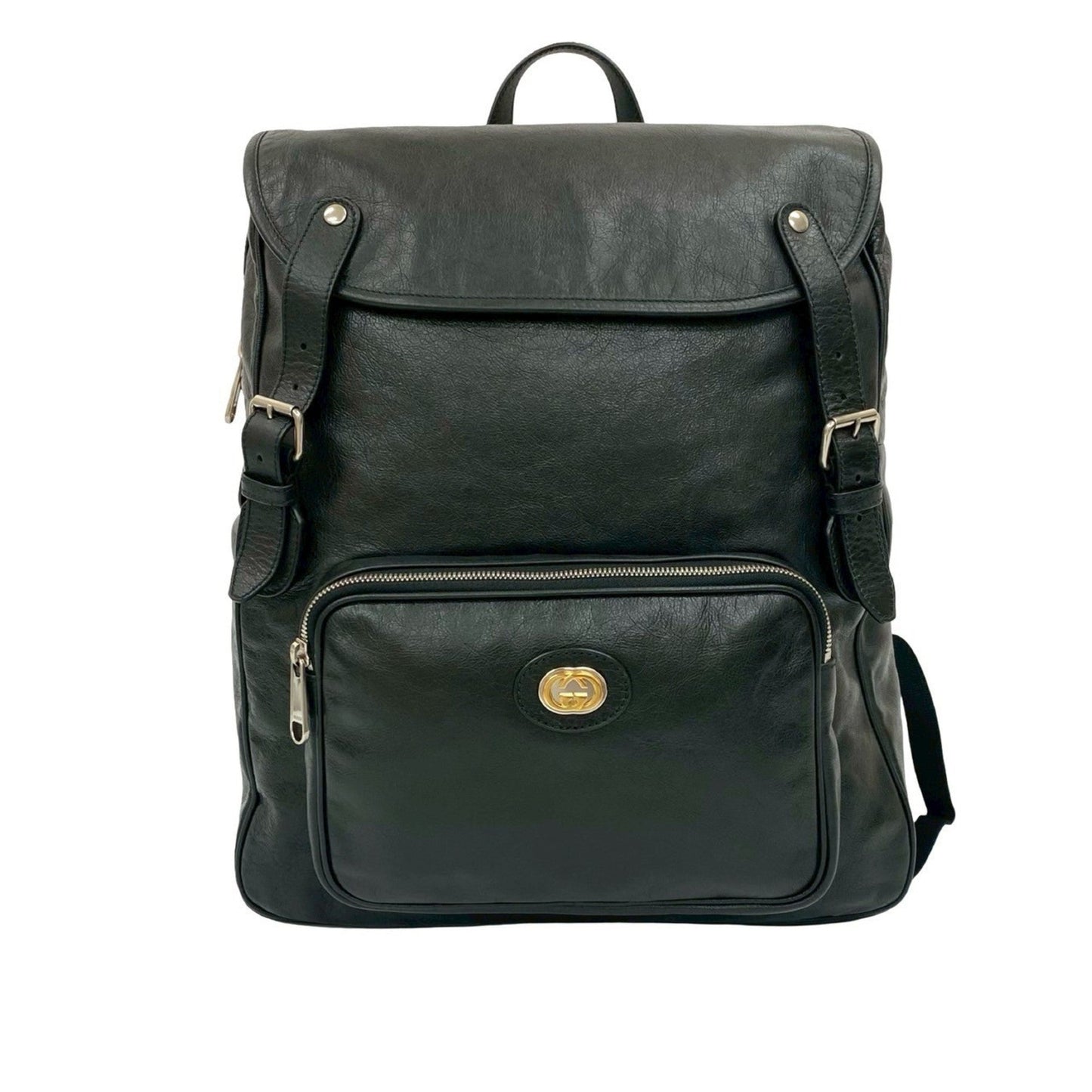 Gucci Black Leather Backpack