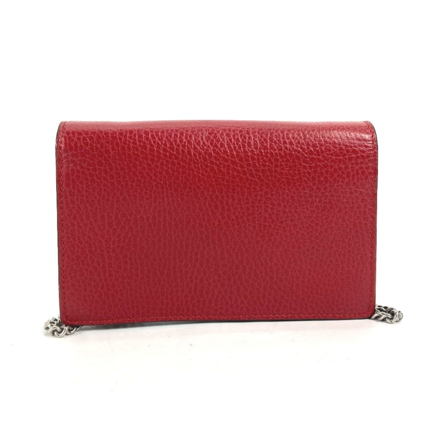 Gucci Red Color Leather Clutch Bag Pouch Shoulder Bag