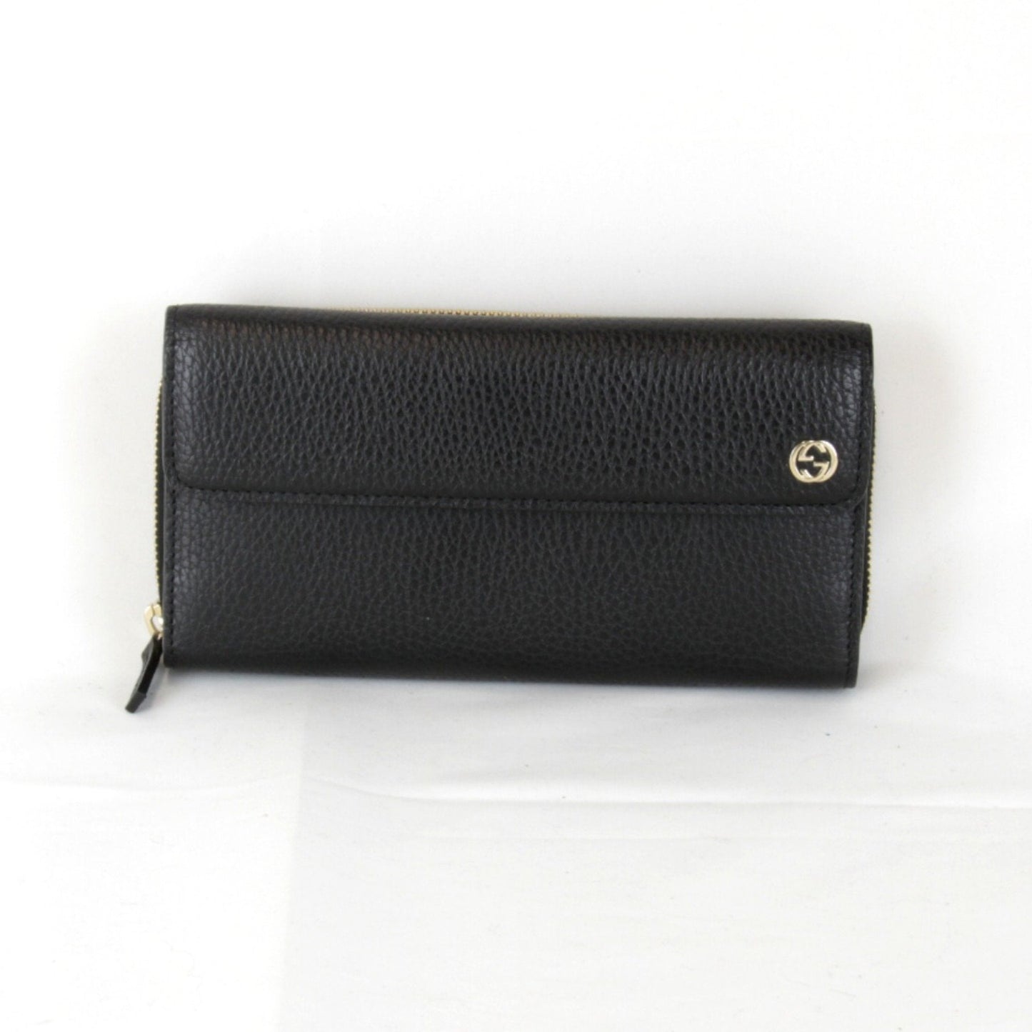 Gucci Black Leather Long Wallet (Bi-Fold)