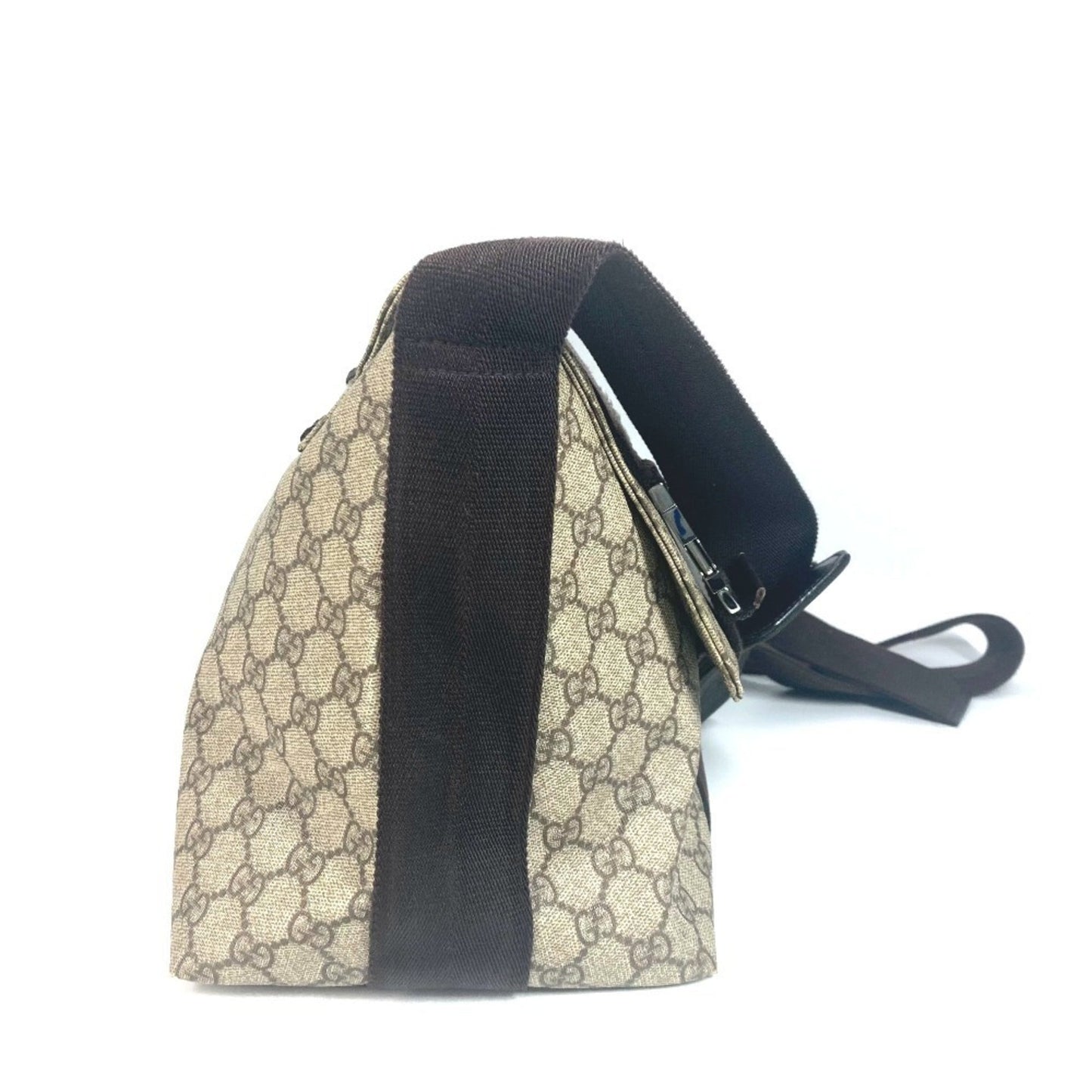 Gucci Gg Plus Beige Dark Brown Gg Supreme Leather Messenger Bag Shoulder Bag