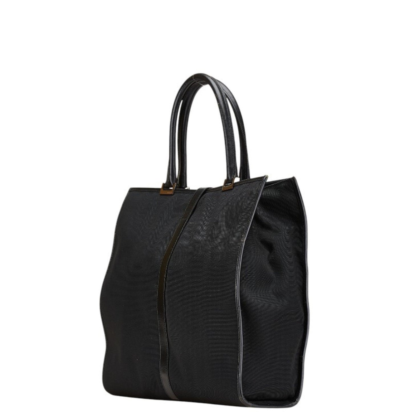 Gucci Jackie Black Canvas Leather Tote Bag