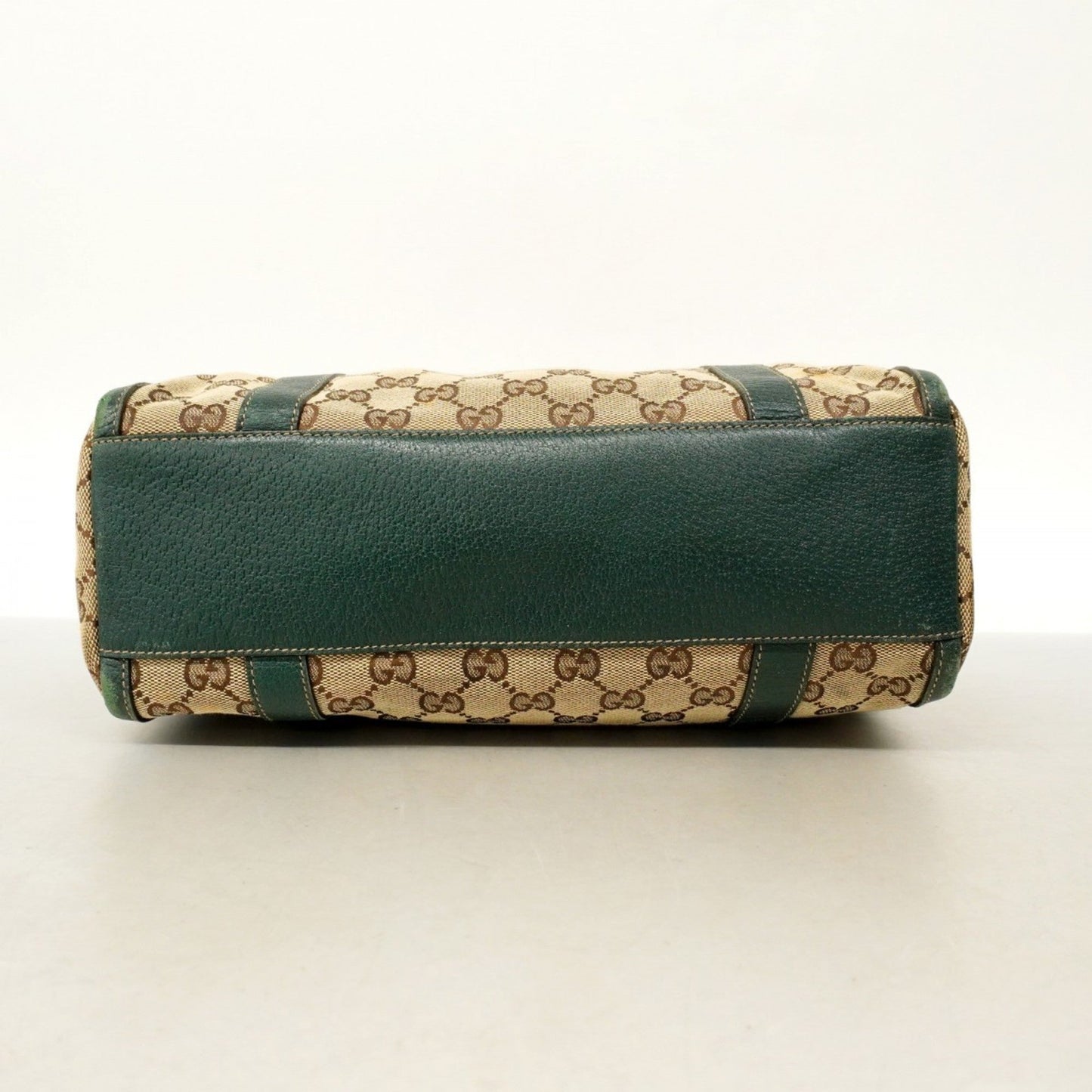 Gucci Brown Green Canvas Handbag