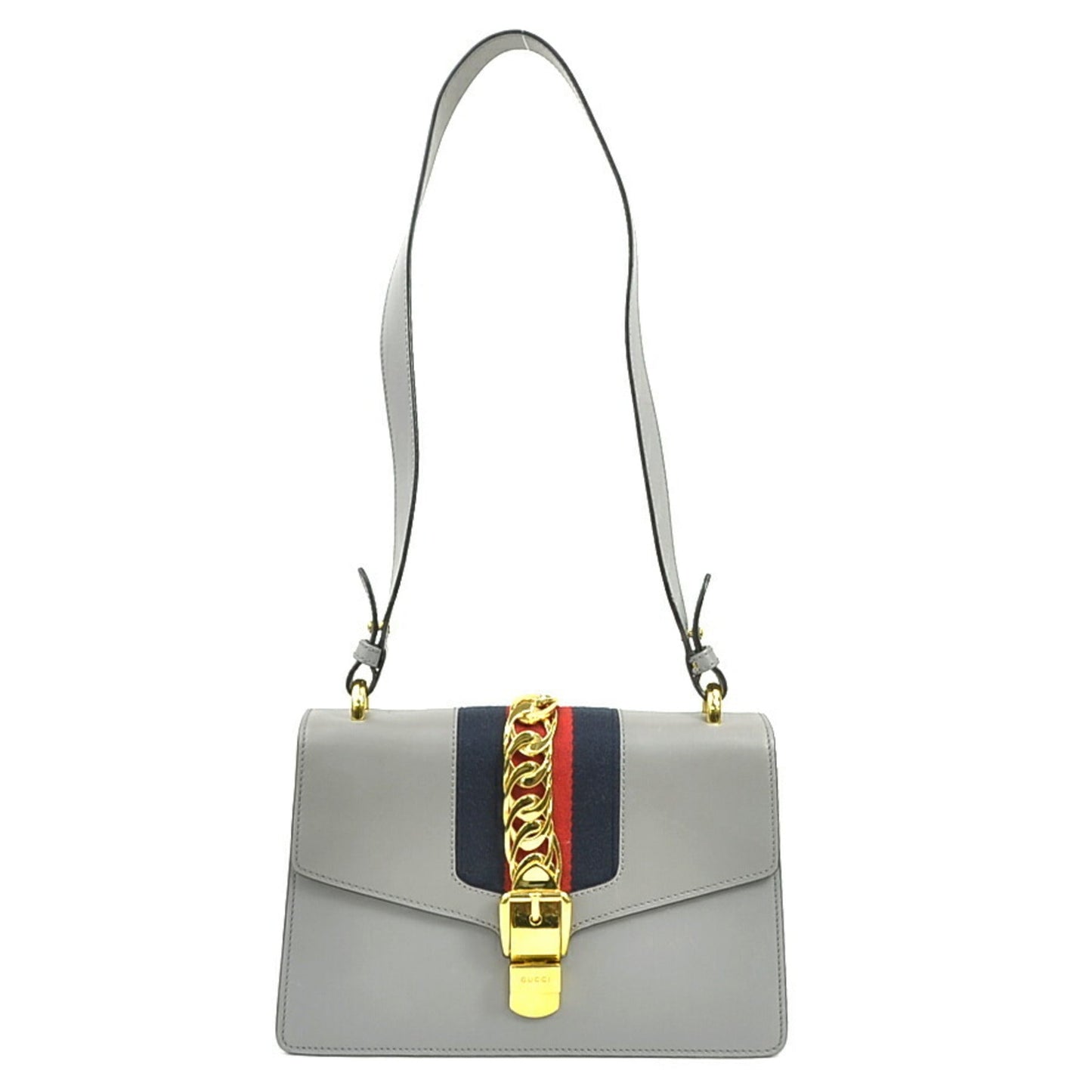 Gucci Gray Leather Shoulder Bag