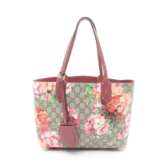 Gucci Beige Multi-Color Pink Coated Canvas Pvc Leather Tote Bag