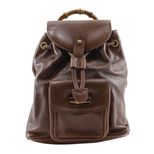Gucci Brown Leather Backpack
