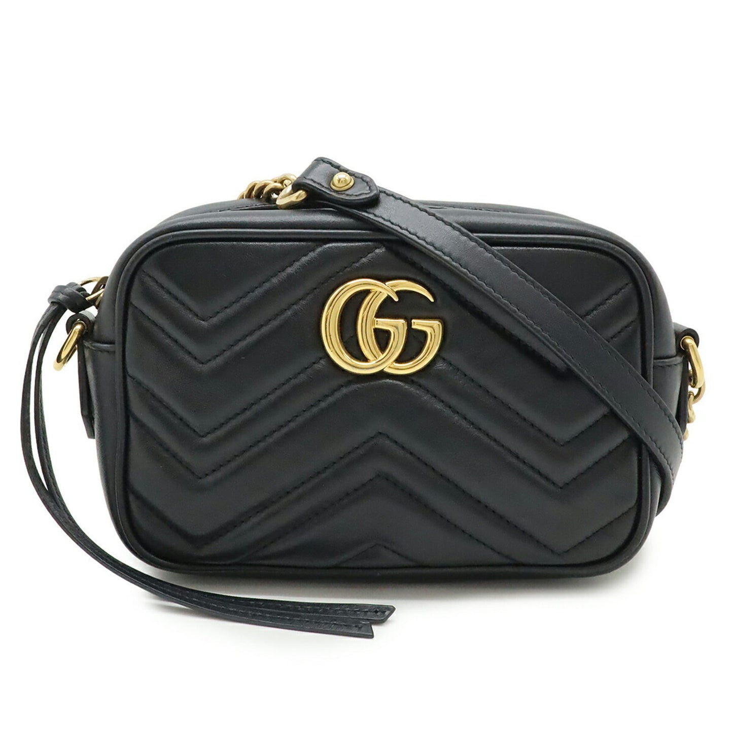 Gucci Black Leather Pochette Shoulder Bag