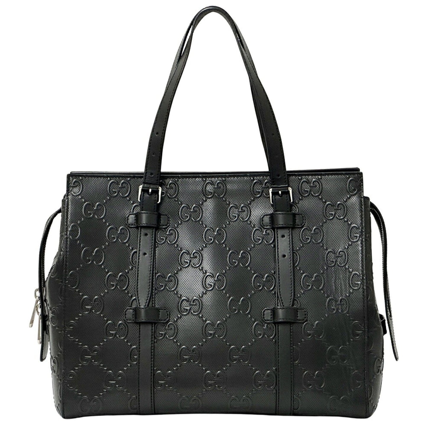 Gucci Black Leather Tote Bag