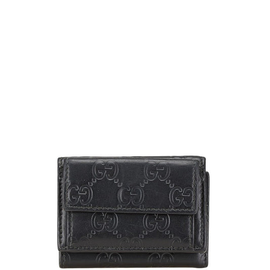 Gucci Black Pvc Leather Wallet (Bi-Fold)