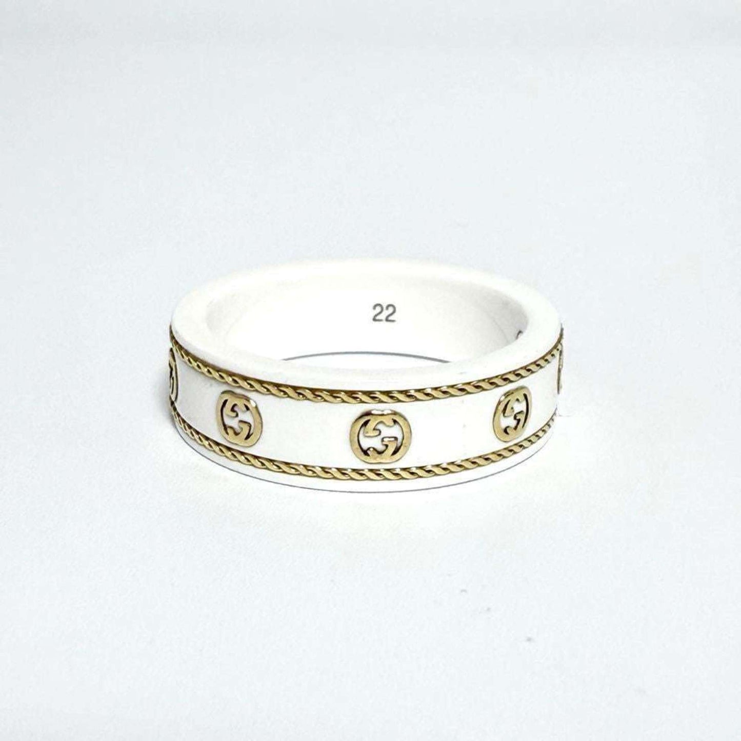 Gucci Gold White Yellow Gold (18K) Band Ring