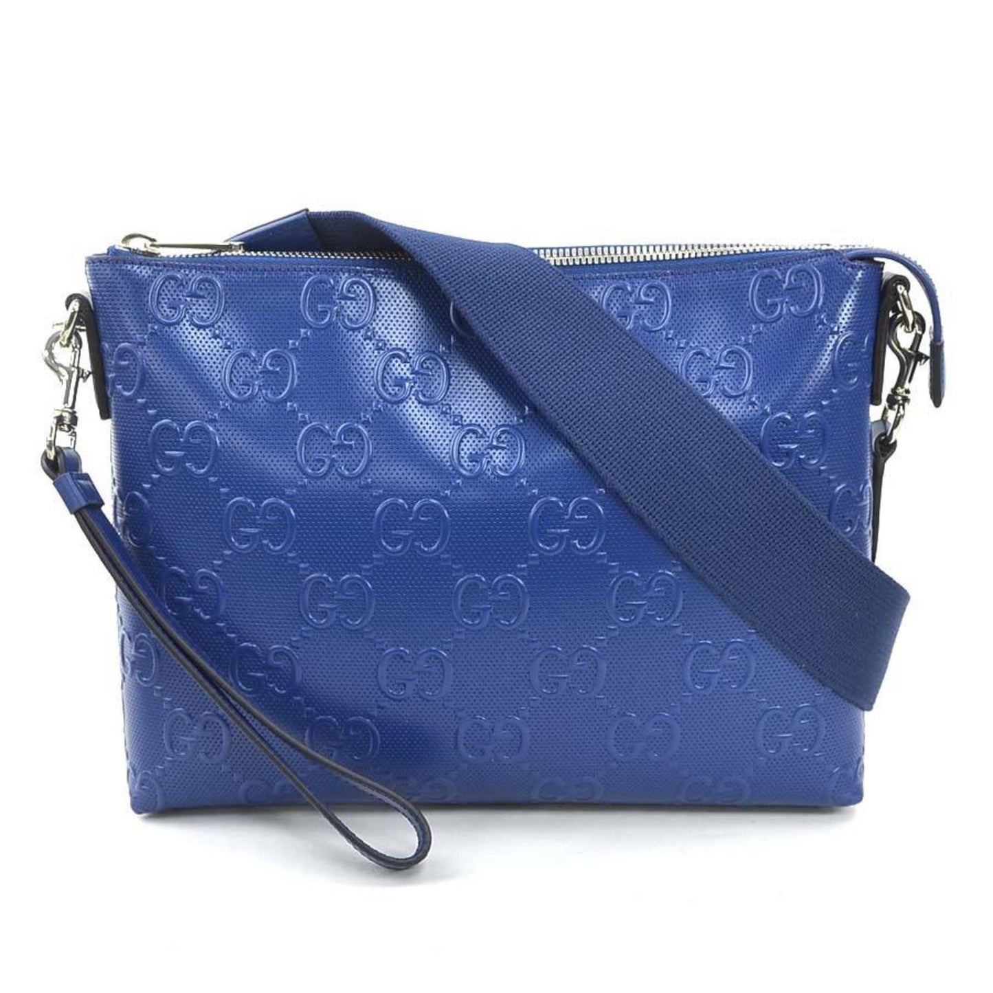 Gucci Blue Leather Clutch Bag Shoulder Bag