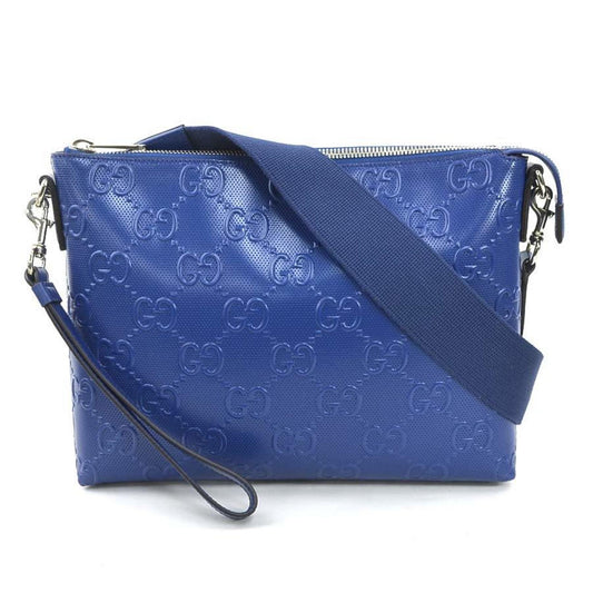 Gucci Blue Leather Clutch Bag Shoulder Bag