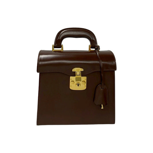 Gucci Brown Leather Handbag Tote Bag