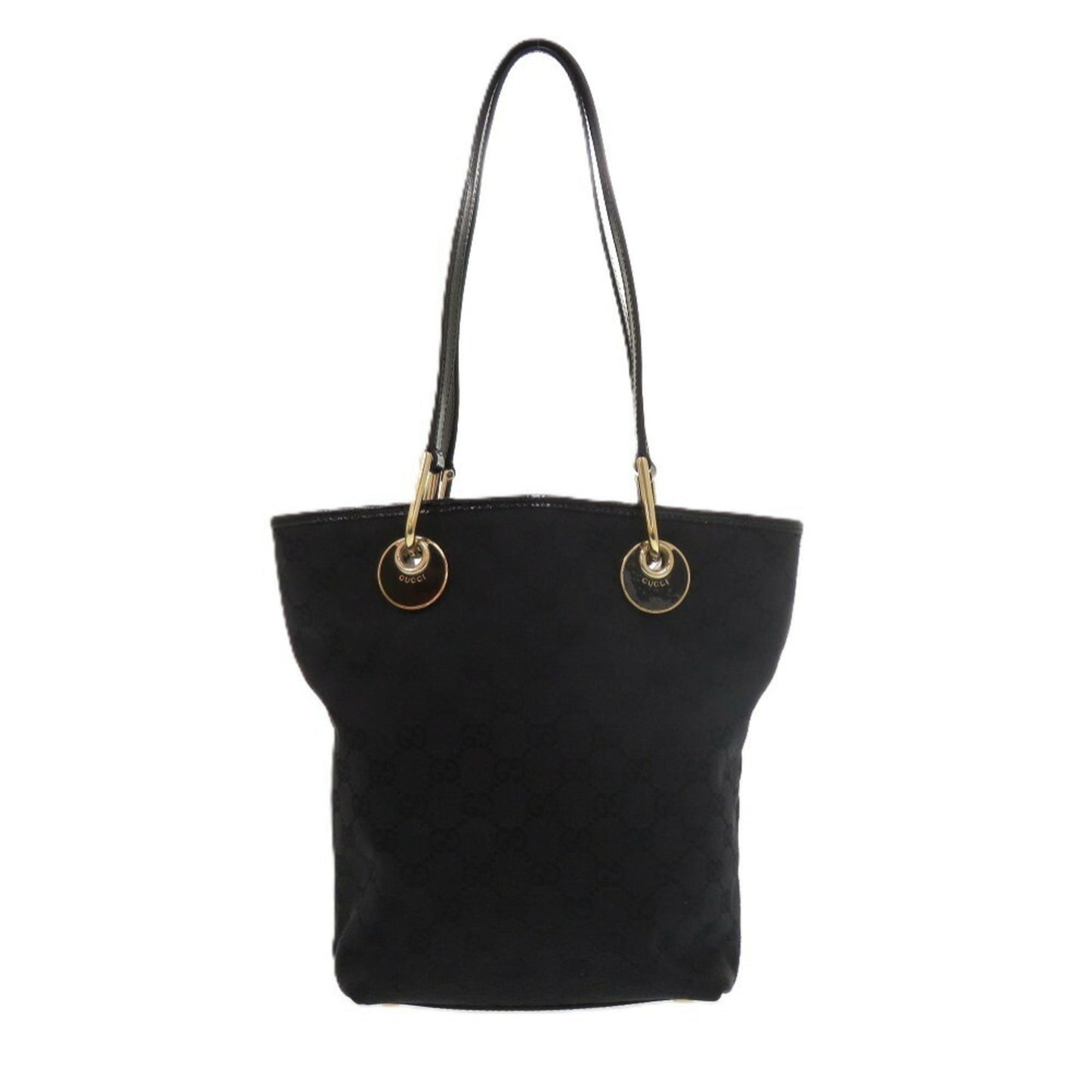 Gucci Black Gg Canvas Tote Bag