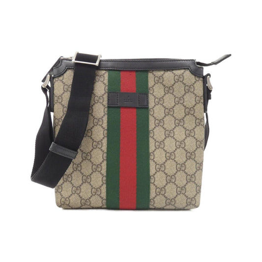 Gucci Beige Black Gg Supreme Shoulder Bag