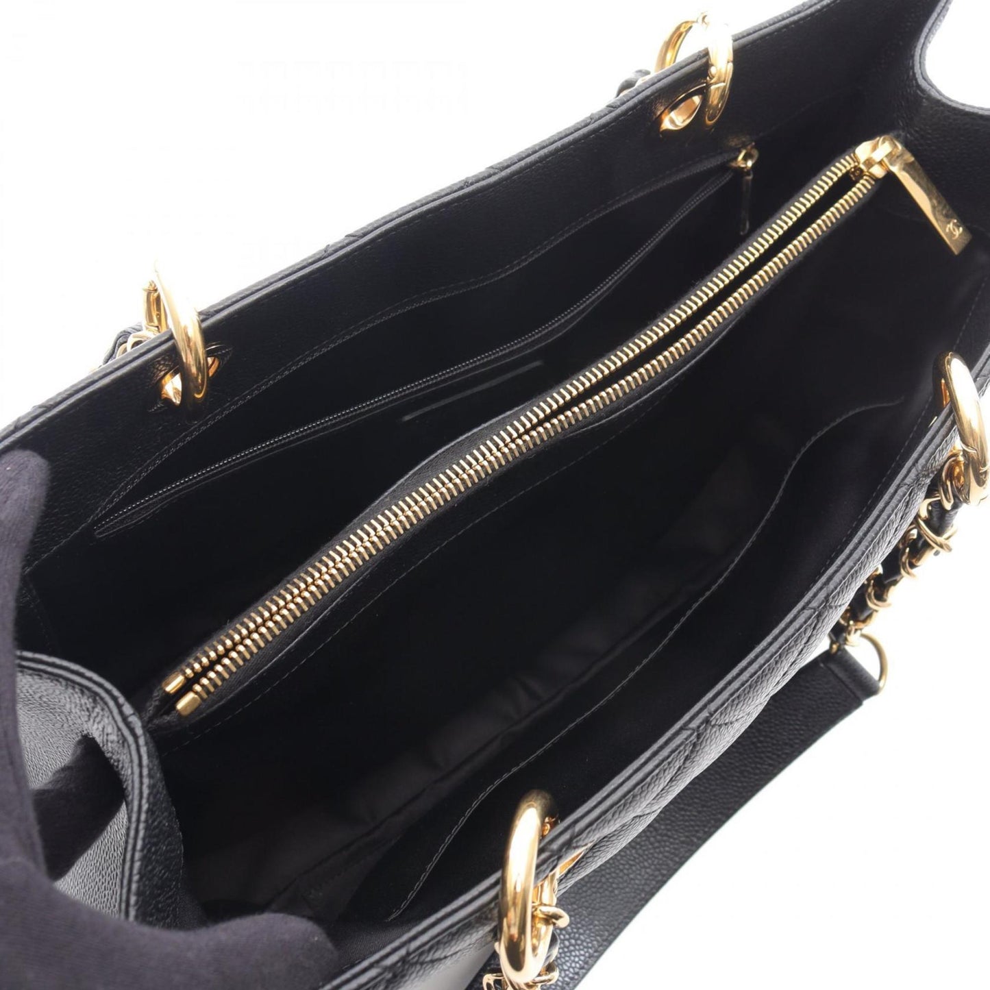 Chanel Matelasse Black Grained Calfskin Tote Bag