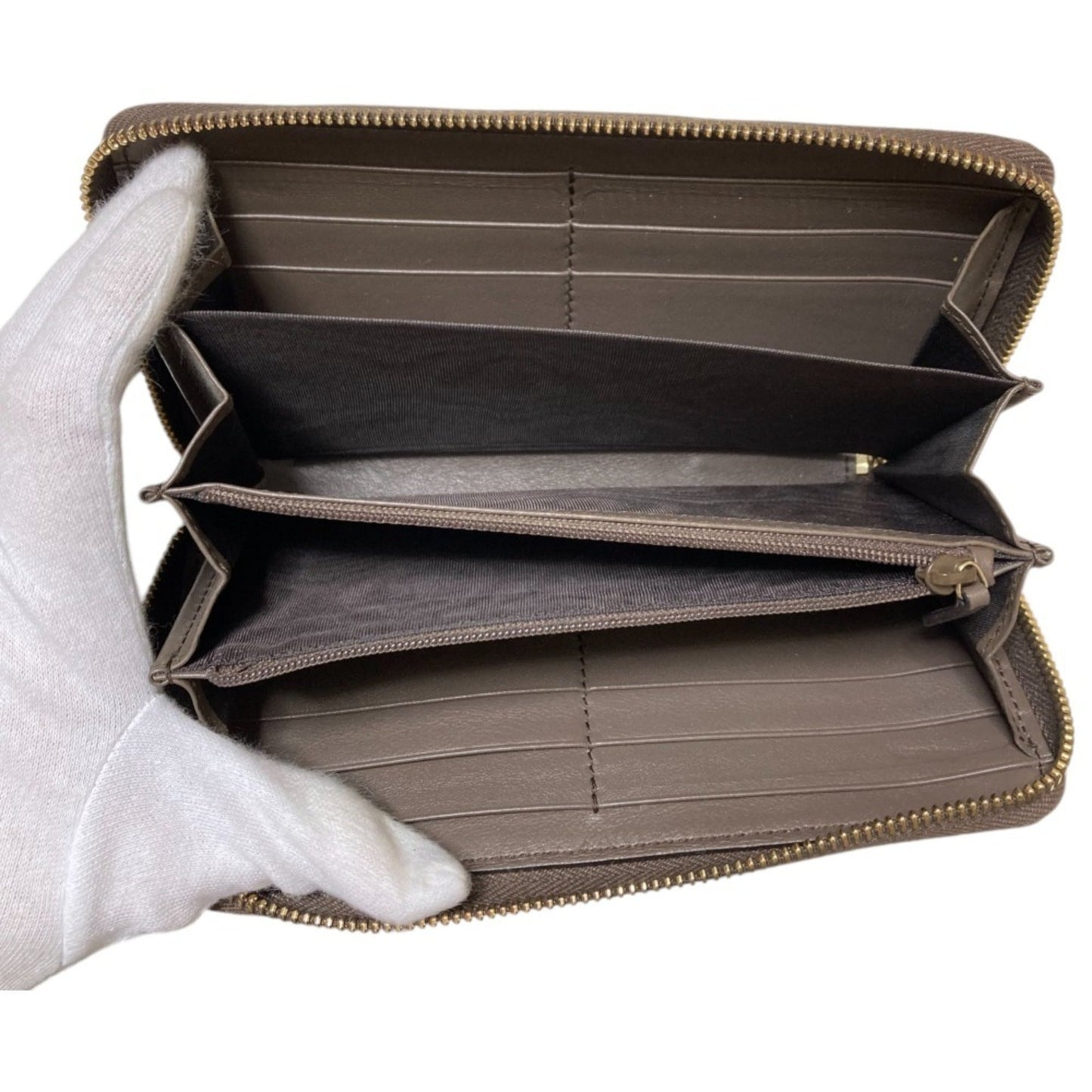 Gucci Soho Grayish Leather Long Wallet (Bi-Fold)