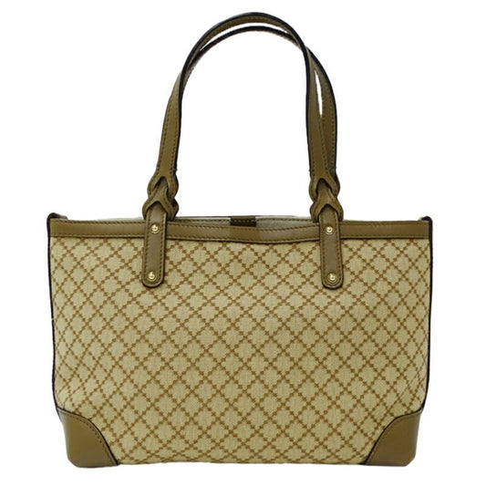 Gucci Diamante Beige Khaki Canvas Tote Bag