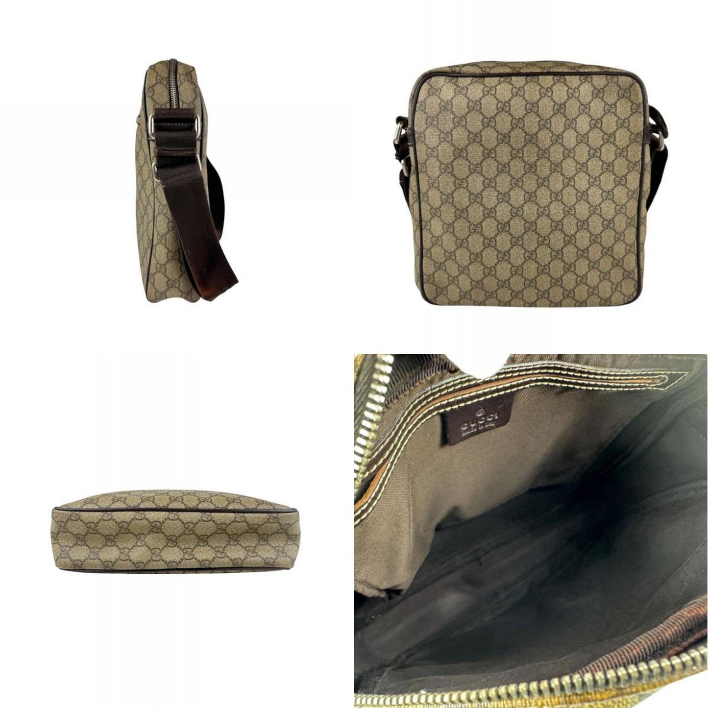 Gucci Brown Gg Supreme Shoulder Bag