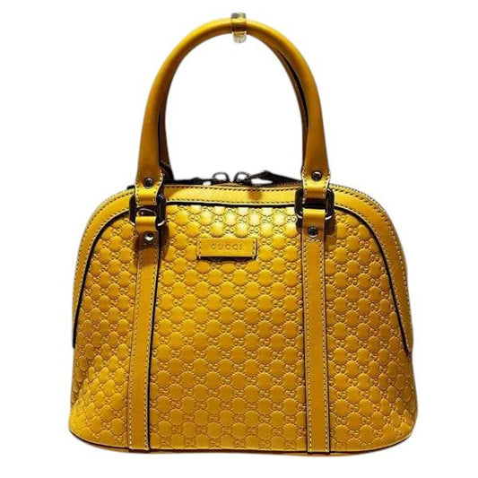Gucci Yellow Leather Handbag Shoulder Bag