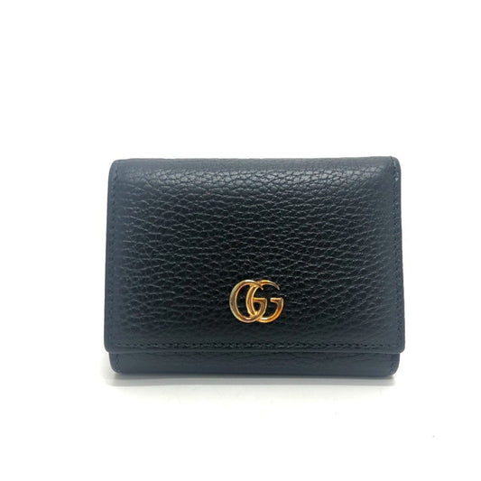 Gucci Black Leather Wallet (Tri-Fold)