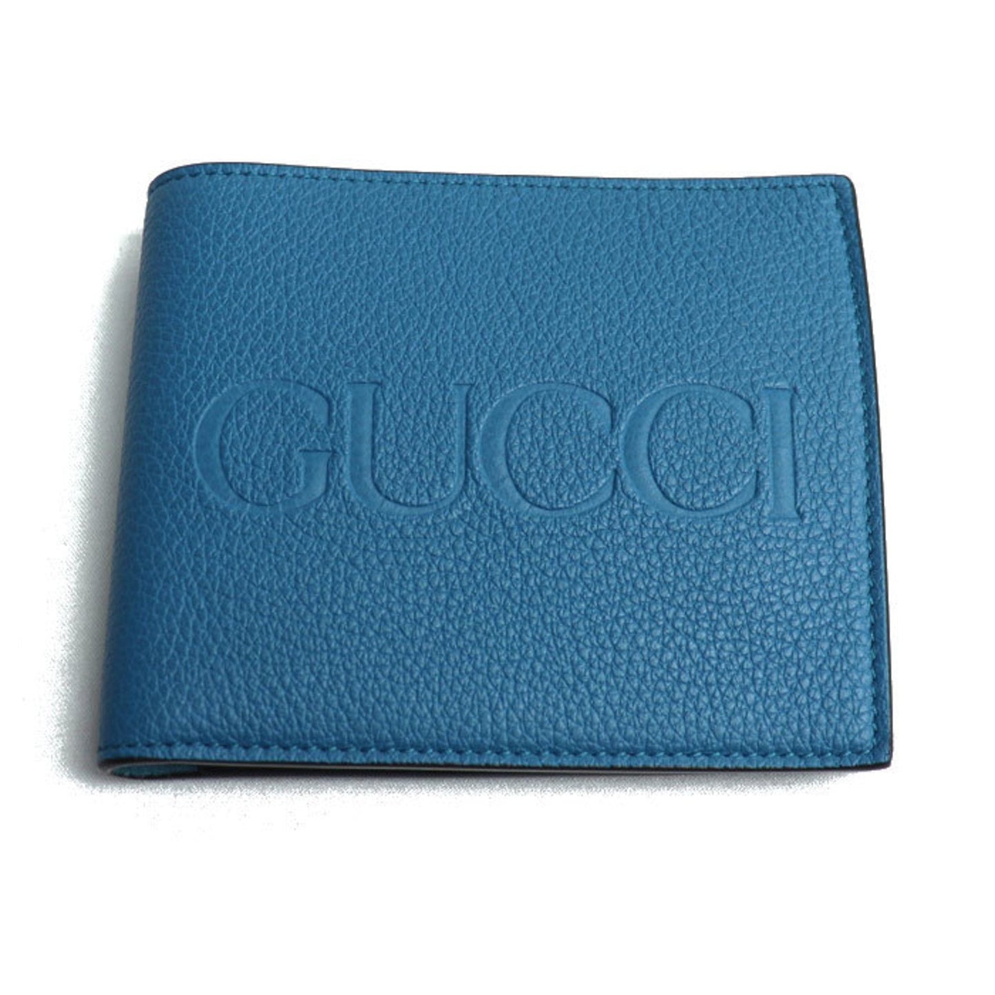 Gucci Blue Leather Wallet (Bi-Fold)