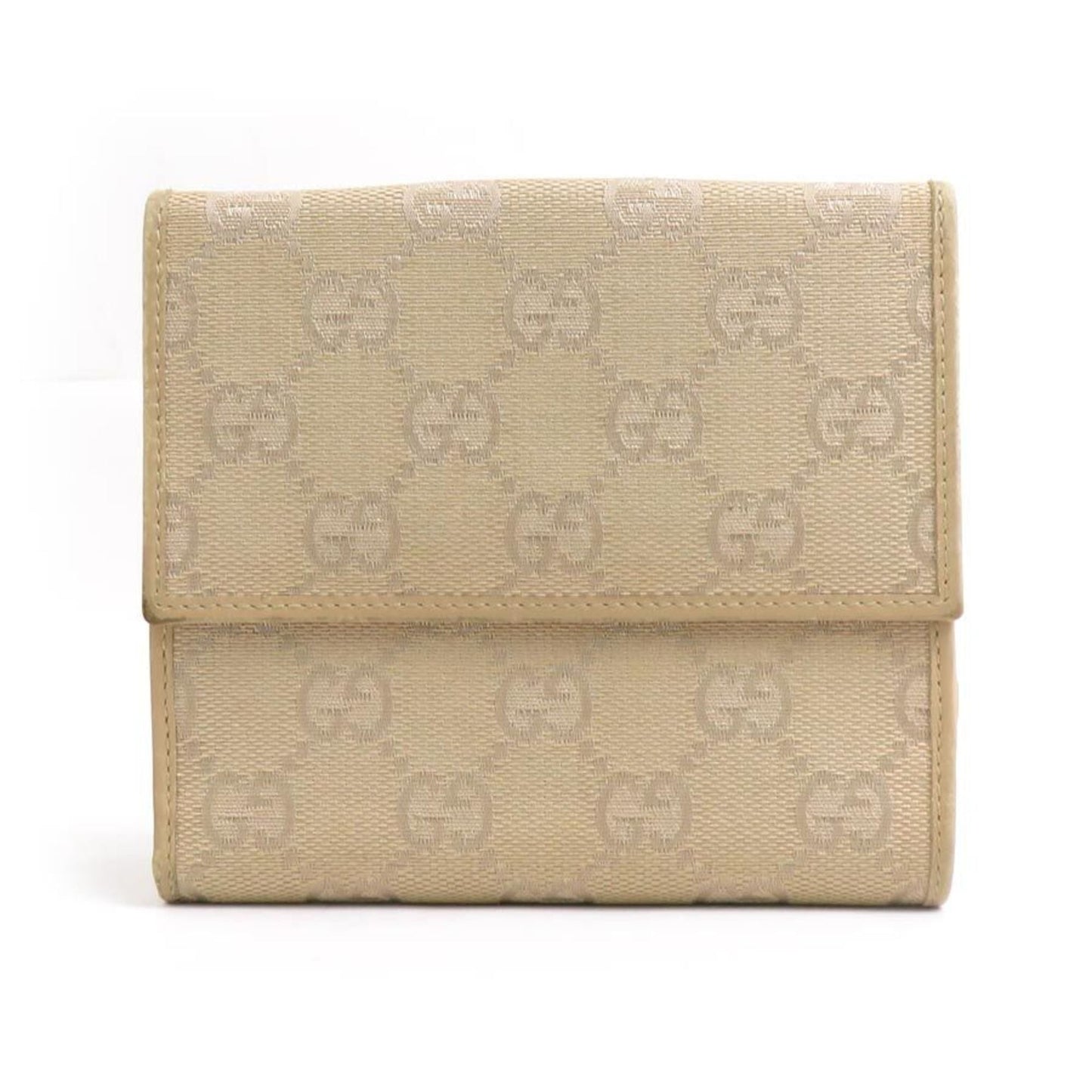 Gucci Beige Gg Canvas Wallet (Bi-Fold)