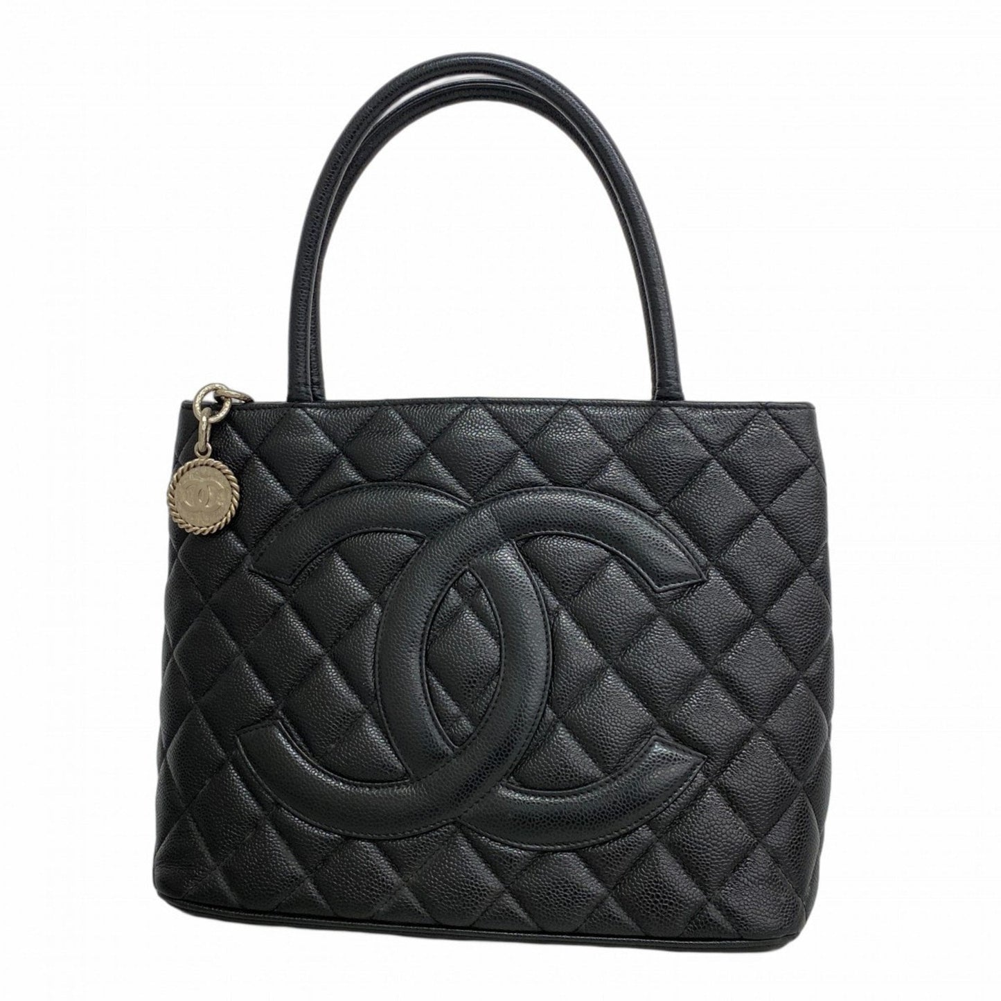 Chanel Black Grained Calfskin Tote Bag