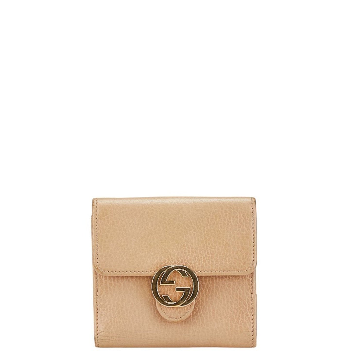 Gucci Beige Leather Wallet (Tri-Fold)