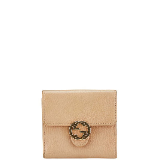 Gucci Beige Leather Wallet (Tri-Fold)