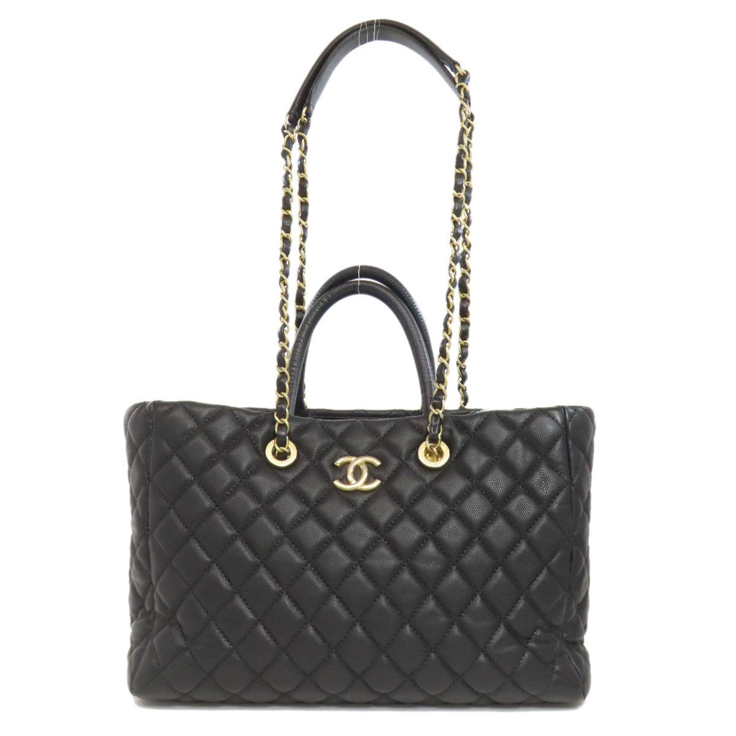Chanel Black Leather Tote Bag