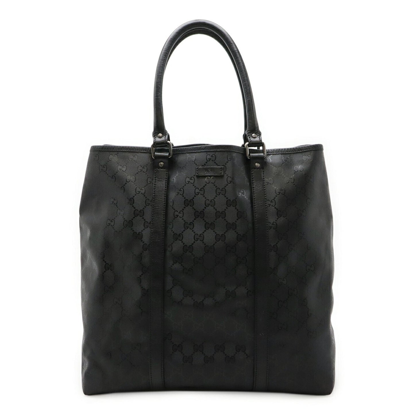 Gucci Black Pvc Leather Shoulder Bag Tote Bag