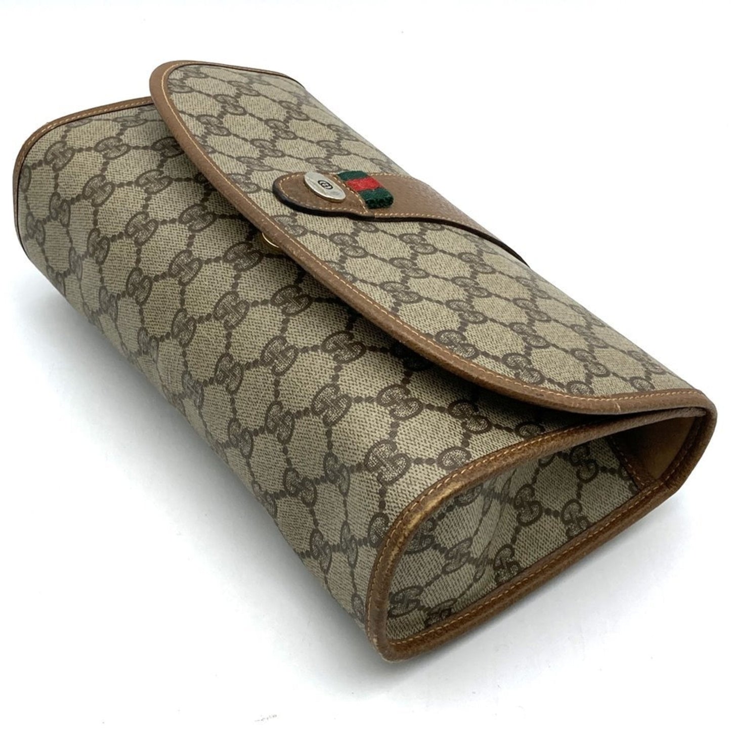 Gucci Beige Gg Supreme Clutch Bag