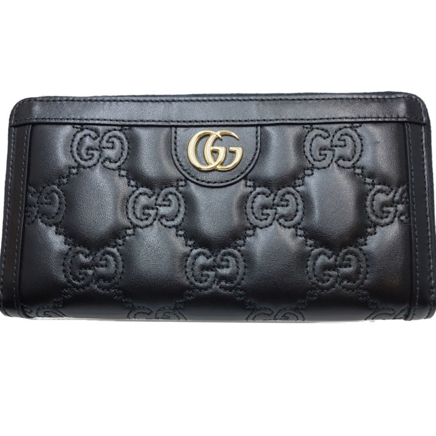 Gucci Black Leather Long Wallet (Bi-Fold)