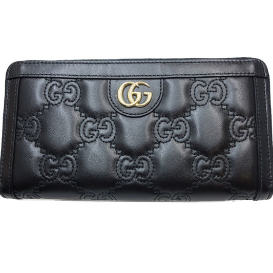 Gucci Black Leather Long Wallet (Bi-Fold)