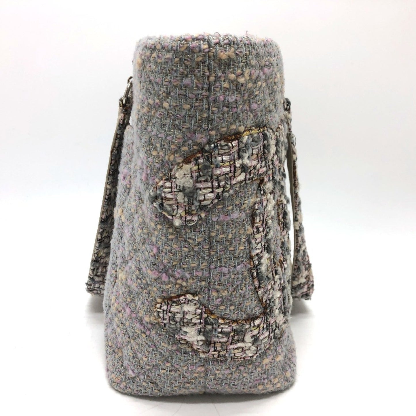 Chanel Ligne Cambon Purple Tweed Shoulder Bag Tote Bag