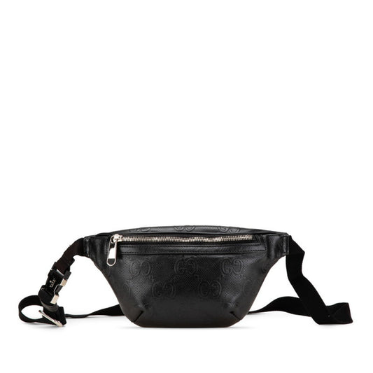 Gucci Black Leather Fanny Pack Sling Bag