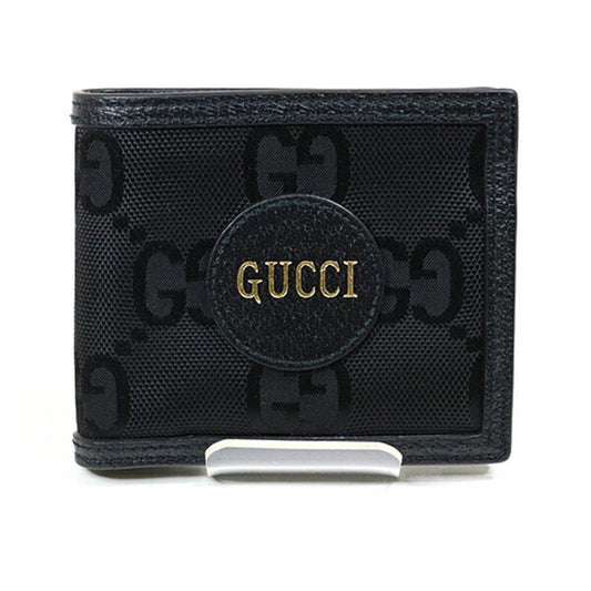 Gucci Black Nylon Leather Wallet (Bi-Fold)