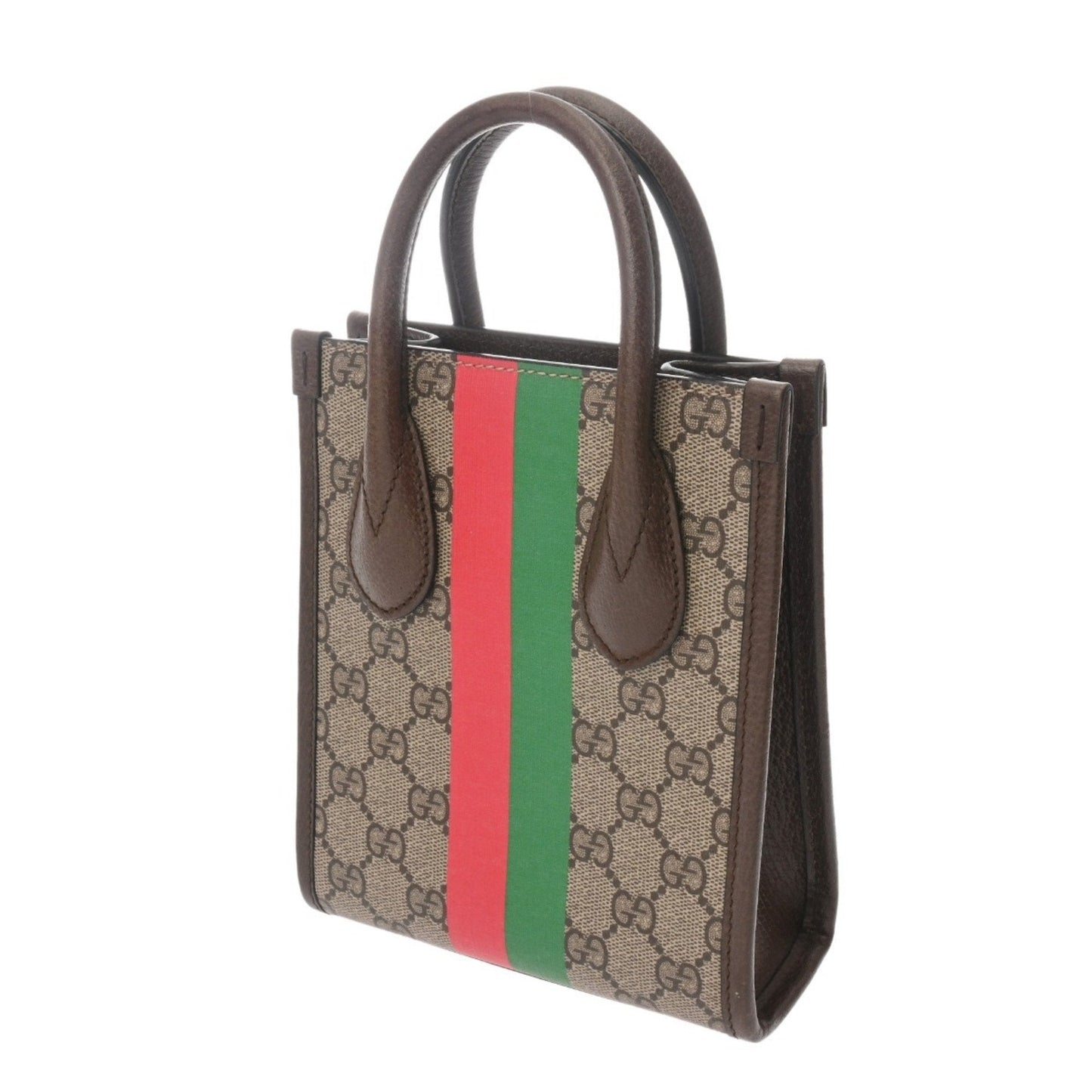 Gucci Beige Brown Gg Supreme Leather Tote Bag