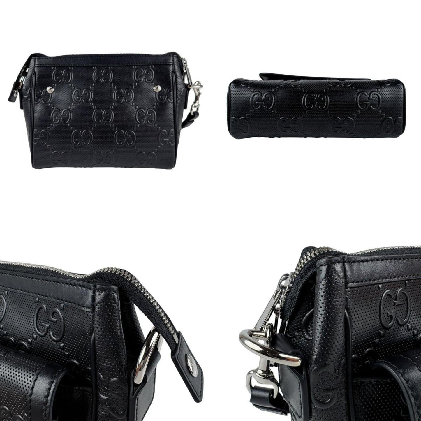 Gucci Black Leather Clutch Bag