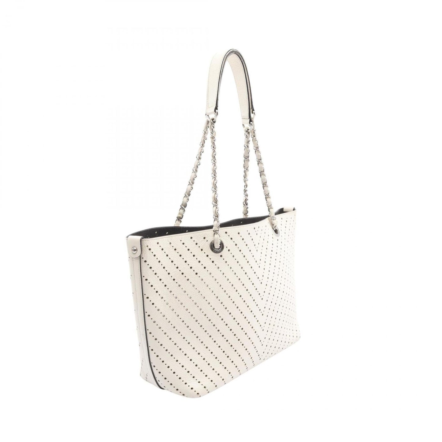 Chanel Ivory Leather Tote Bag