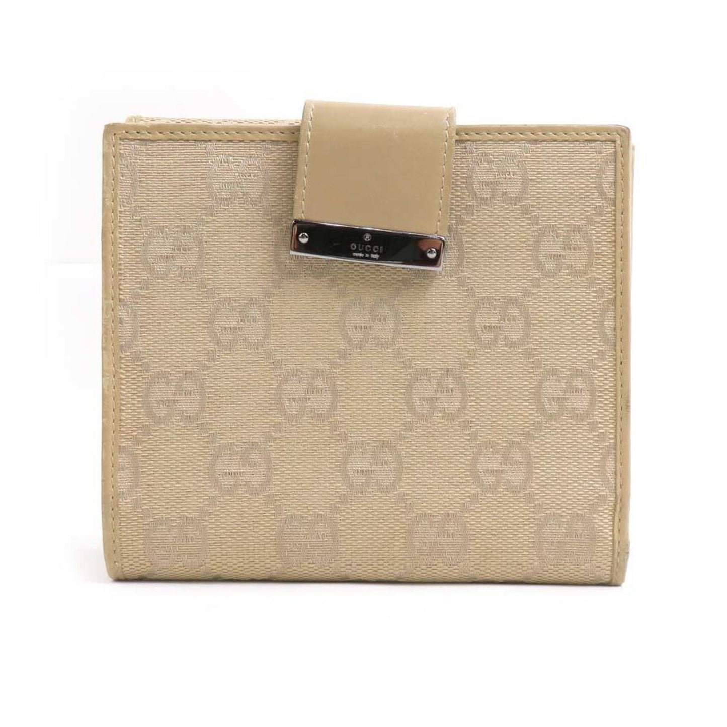 Gucci Beige Gg Canvas Wallet (Bi-Fold)