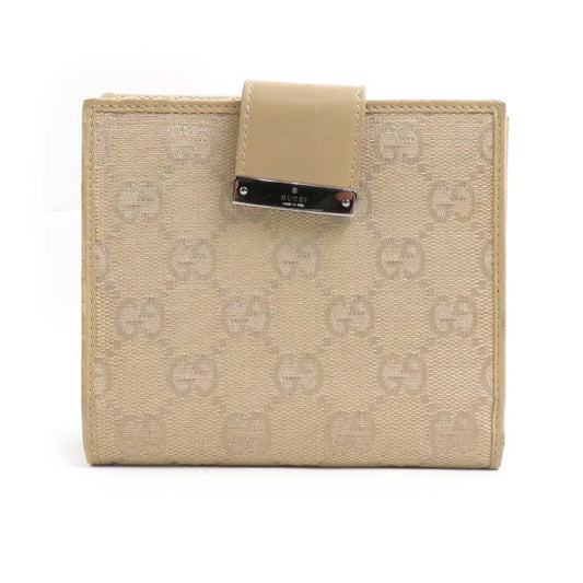 Gucci Beige Gg Canvas Wallet (Bi-Fold)