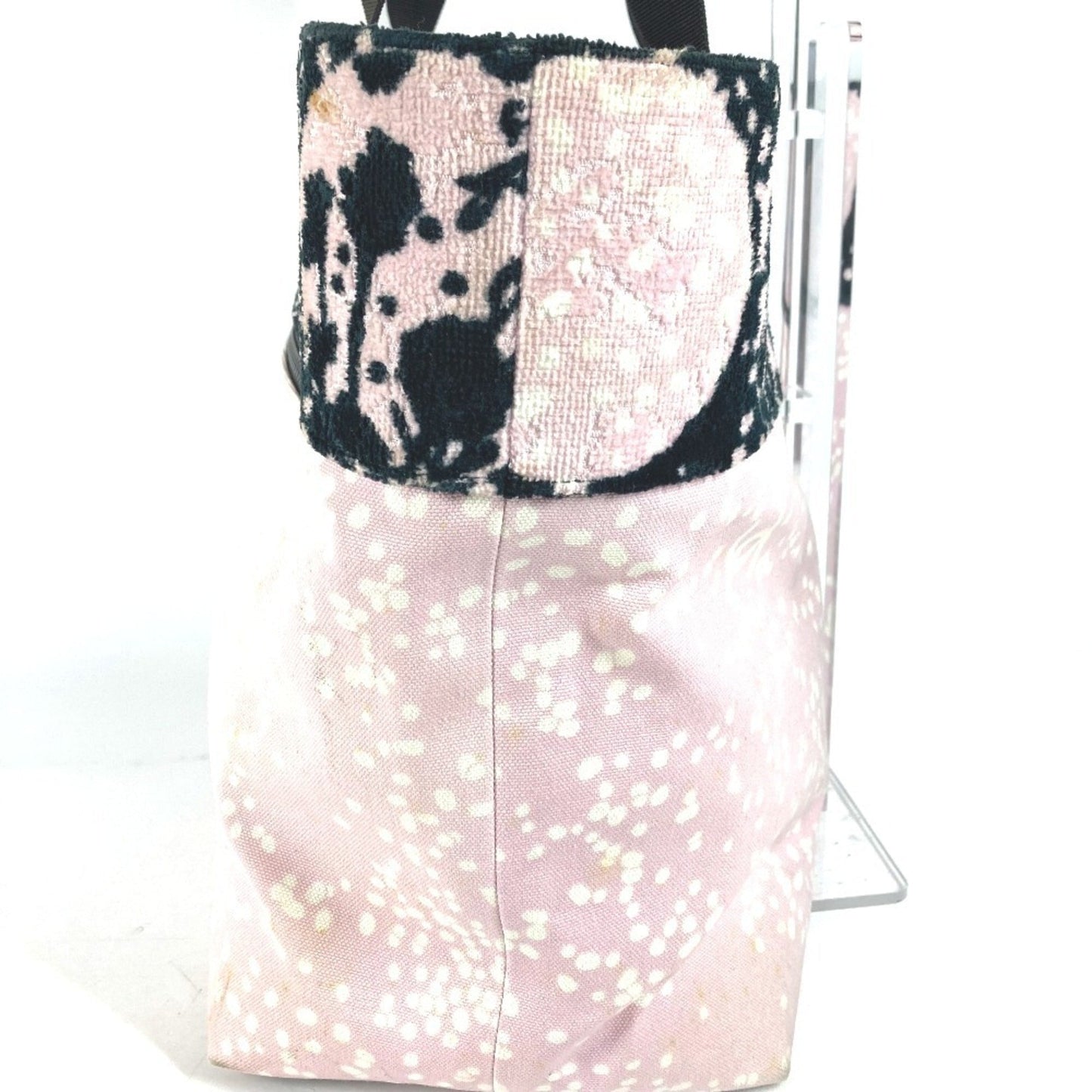 Chanel Black Pink Cotton Shoulder Bag Tote Bag