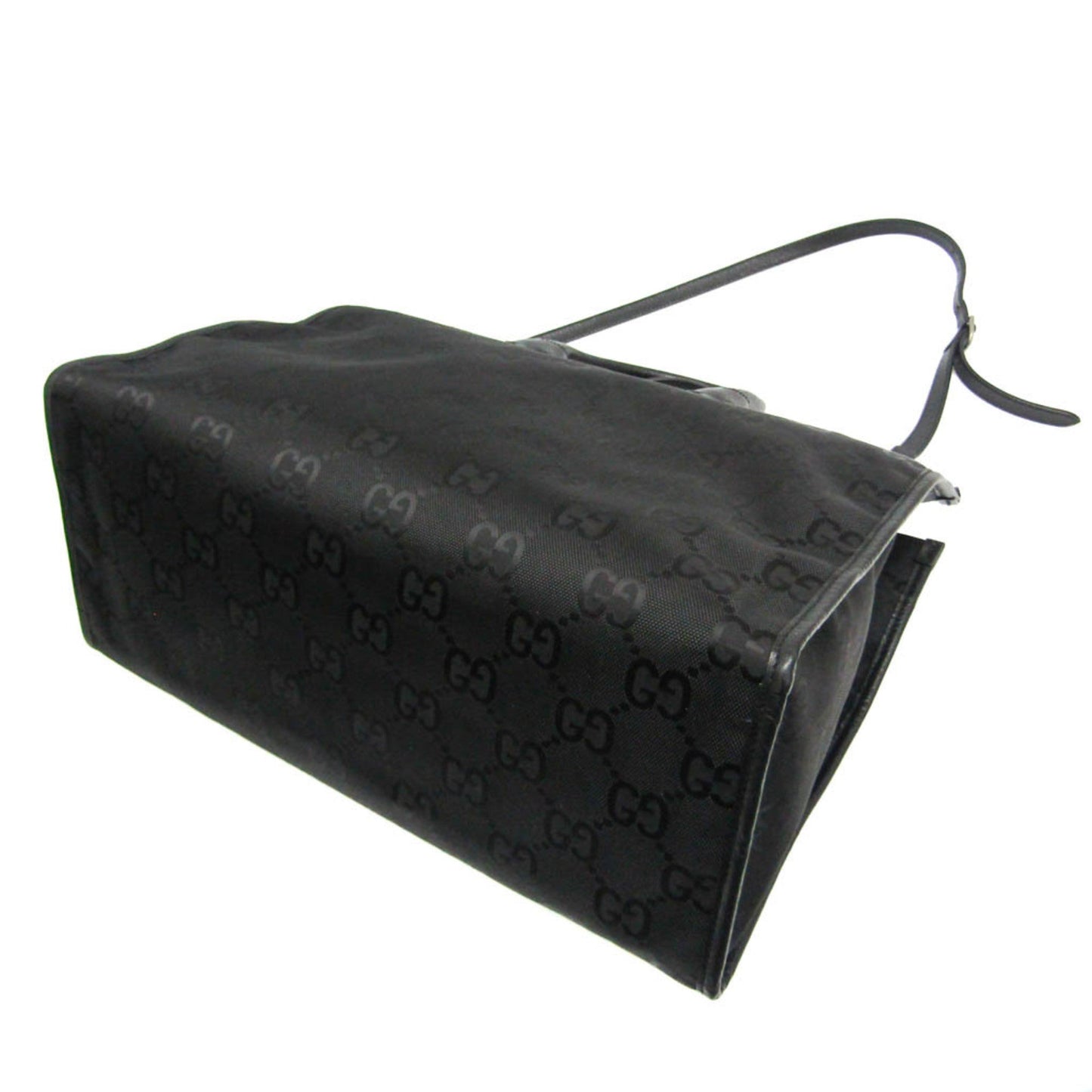 Gucci Black Nylon Canvas Leather Handbag Shoulder Bag