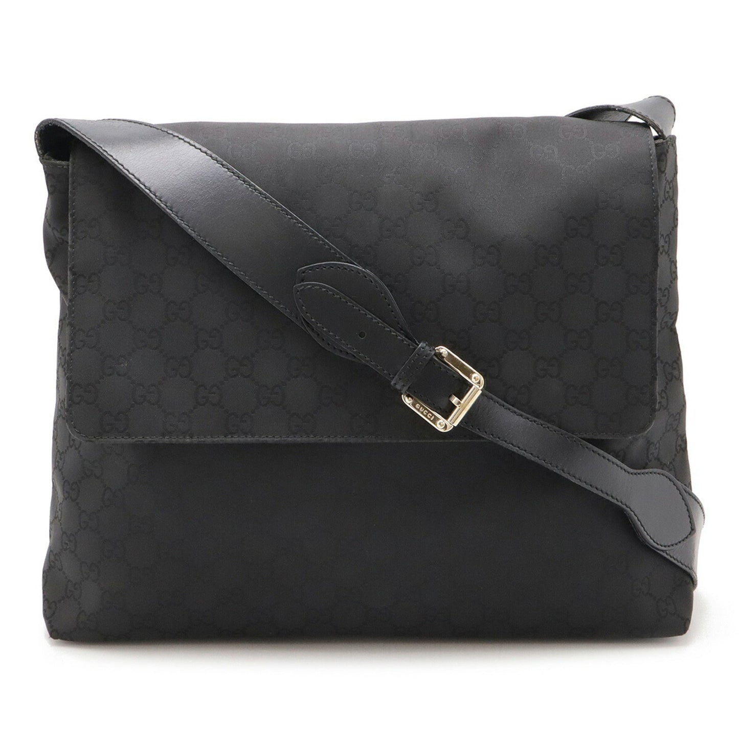 Gucci Black Nylon Leather Shoulder Bag