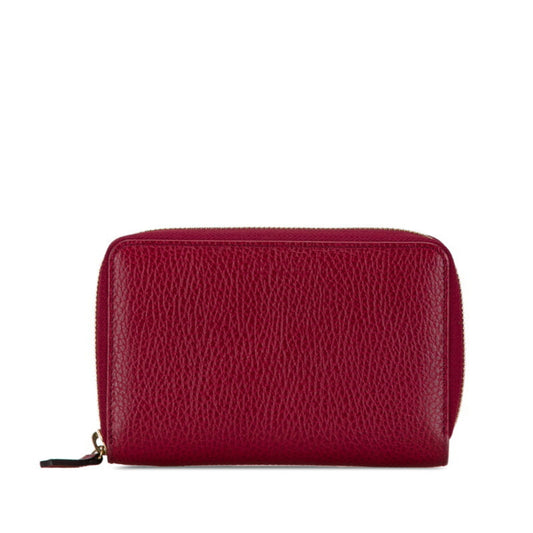 Gucci Wine Leather Long Wallet (Bi-Fold)